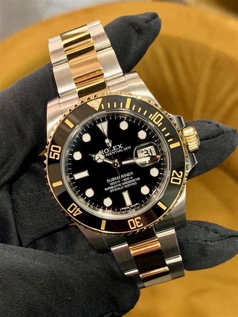 rolex submariner gold gebraucht|rolex submariner gold steel price.